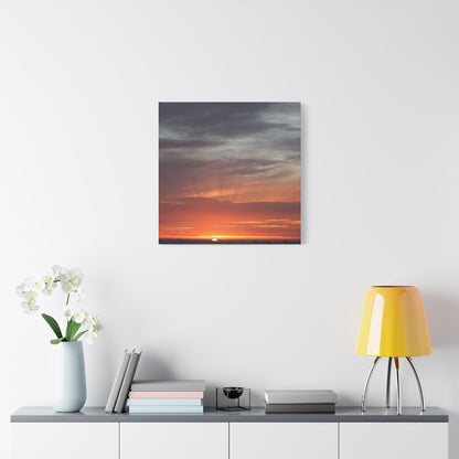Horizon's Ember - Unique Frameless Canvas Wall Art