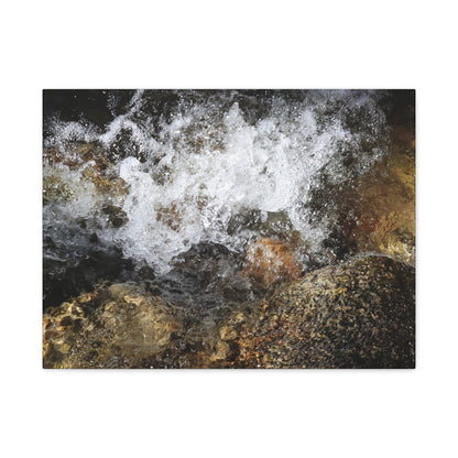 Stone and Surge - Unique Frameless Canvas Wall Art