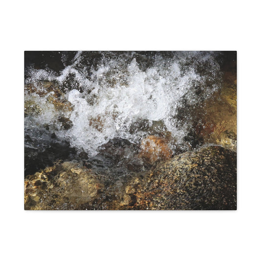 Stone and Surge - Unique Frameless Canvas Wall Art