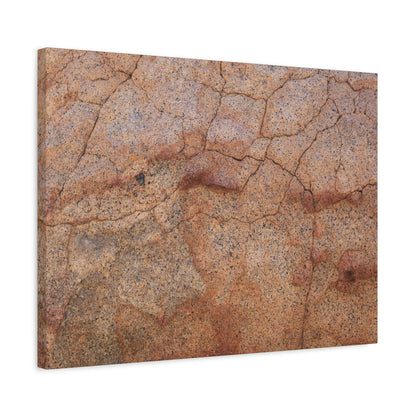 Cracked Earth's Whisper - Unique Frameless Canvas Wall Art