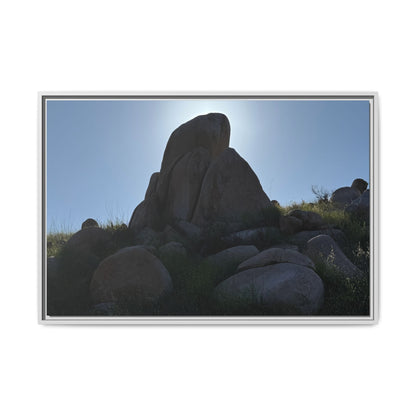 Boulder Silhouette - Unique Stretched Canvas Wall Art