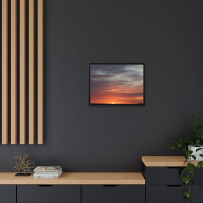Fiery Horizon - Unique Stretched Canvas Wall Art