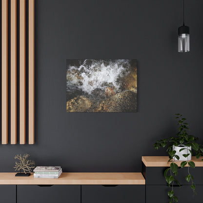 Stone and Surge - Unique Frameless Canvas Wall Art