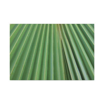 Fan of Green - Unique Frameless Canvas Wall Art