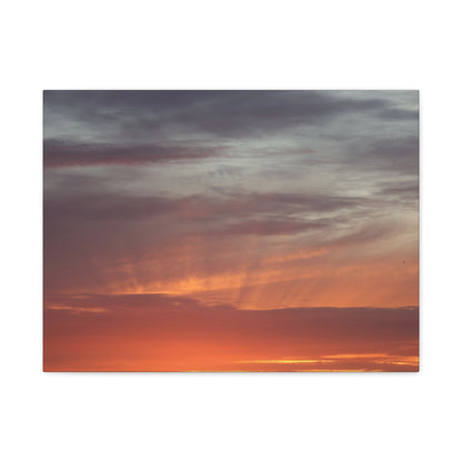 Horizon's Ember - Unique Frameless Canvas Wall Art