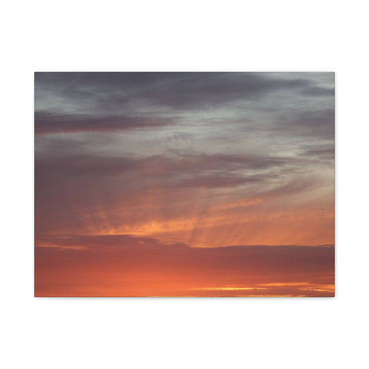 Horizon's Ember - Unique Frameless Canvas Wall Art