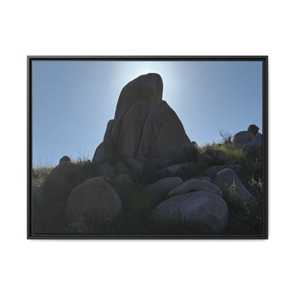 Boulder Silhouette - Unique Stretched Canvas Wall Art