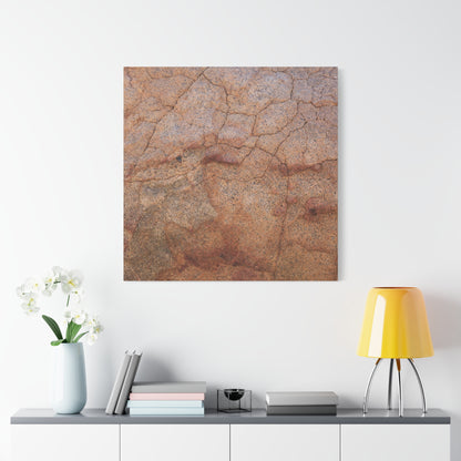 Cracked Earth's Whisper - Unique Frameless Canvas Wall Art