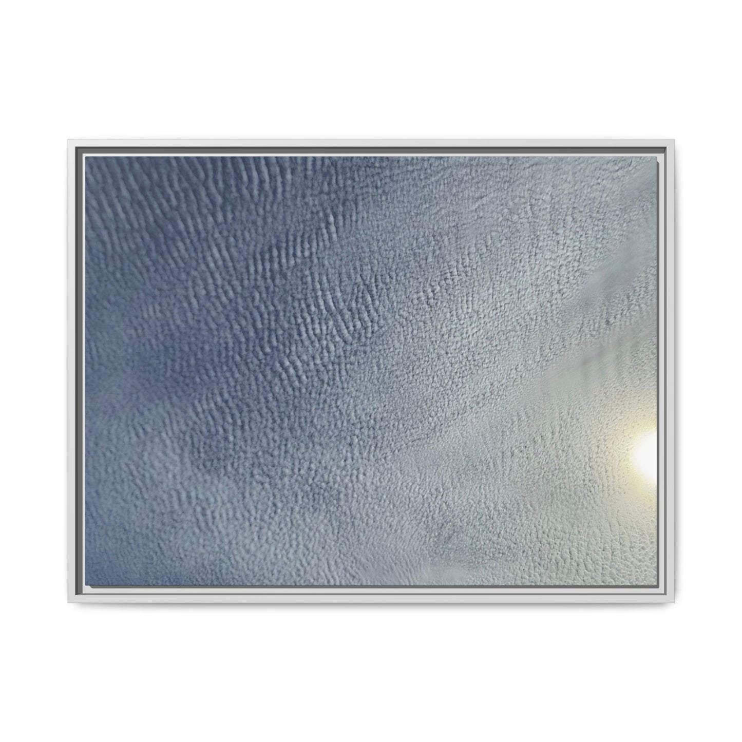 Undulating Whispers of Cerulean Stillness - Unique Stretched Canvas Wall Art