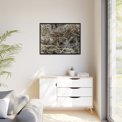 Tangled Whispers of Autumn - Unique Stretched Canvas Wall Art