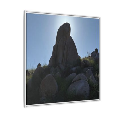 Boulder Silhouette - Unique Stretched Canvas Wall Art