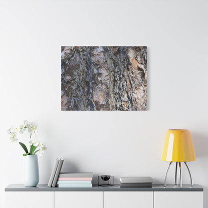 Bark's Rugged Symphony - Unique Frameless Canvas Wall Art