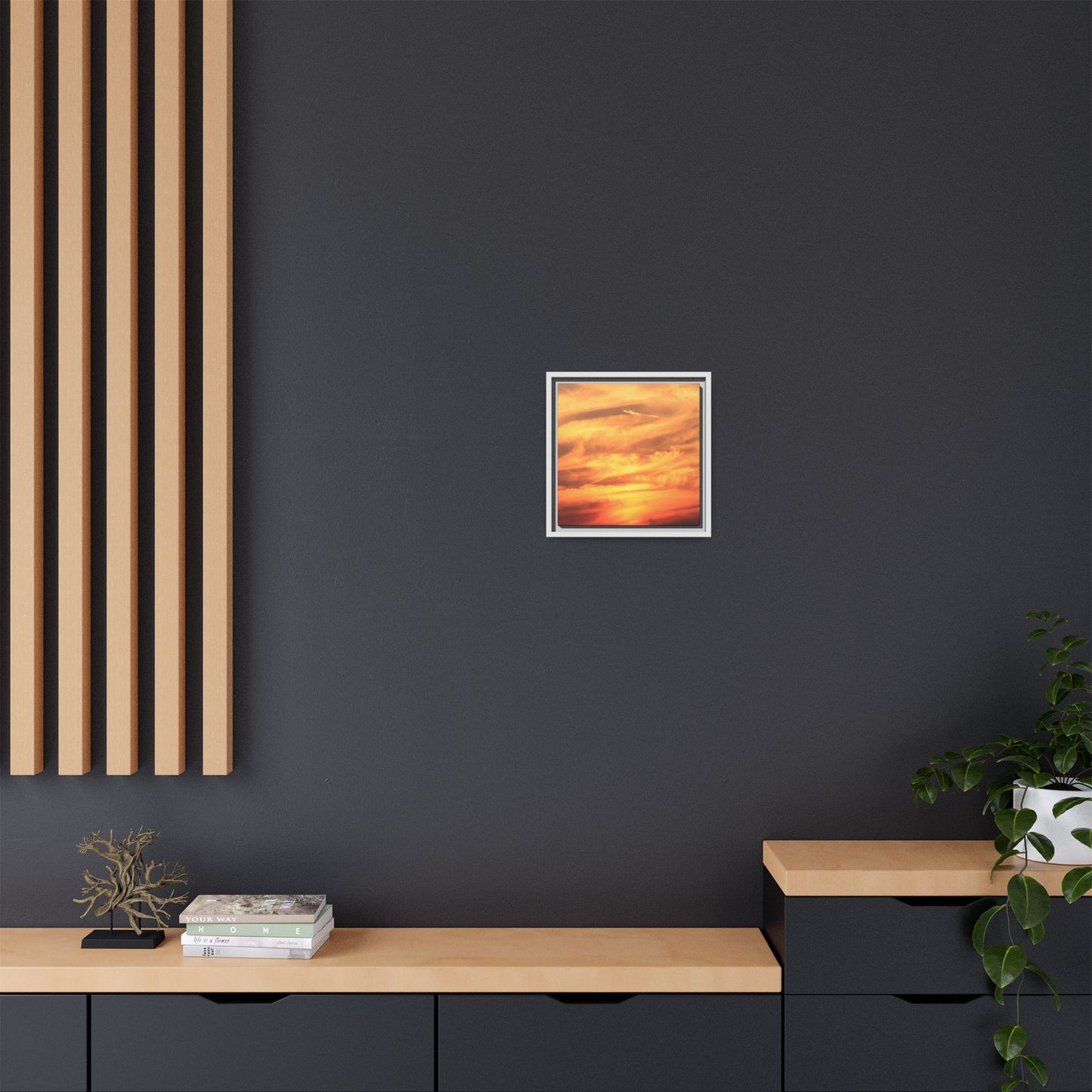 Burning Skies - Unique Stretched Canvas Wall Art