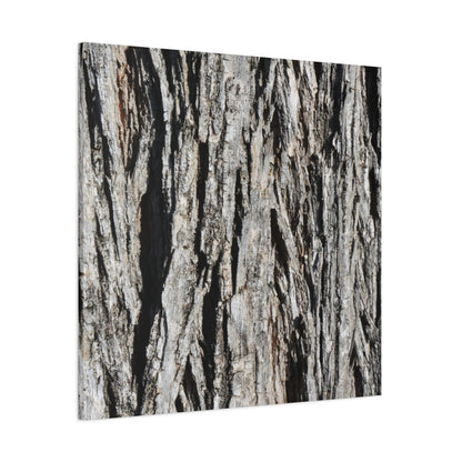 Bark Layers in Monochrome - Unique Frameless Canvas Wall Art