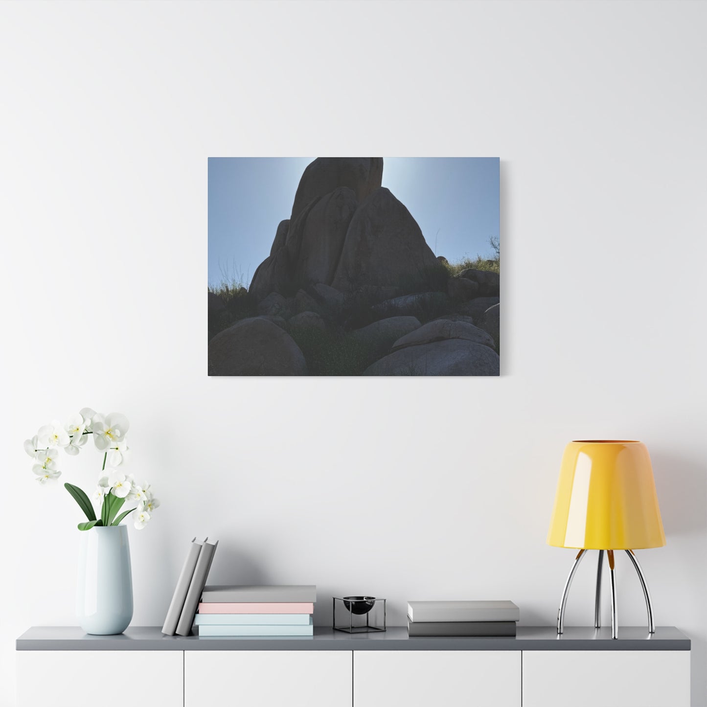 Rocks of Solitude - Unique Frameless Canvas Wall Art