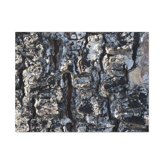 Textured Whispers of the Ancient Tree - Unique Frameless Canvas Wall Art