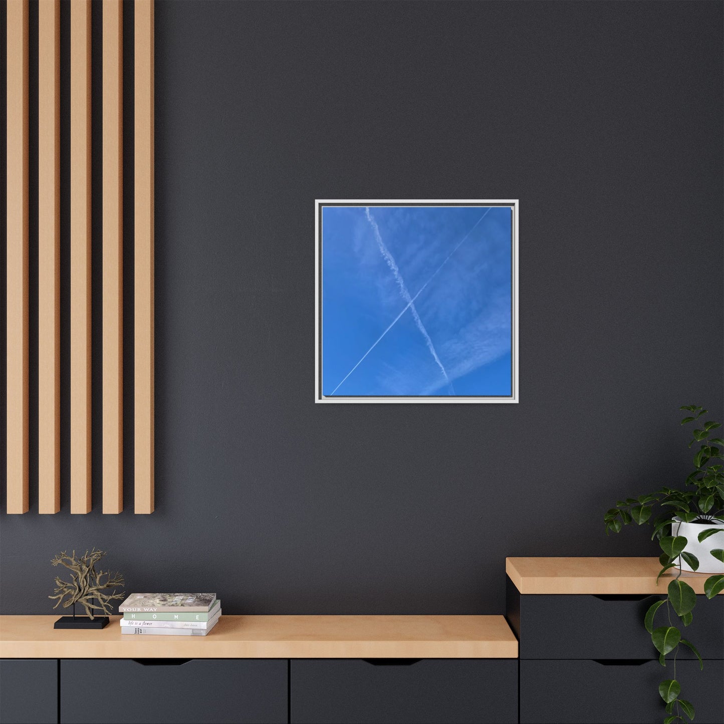Sky Crossroads - Unique Stretched Canvas Wall Art