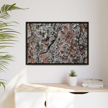 Bark Texture Symphony - Unique Stretched Canvas Wall Art