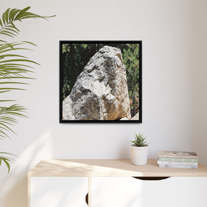 Stone's Silent Whisper - Unique Stretched Canvas Wall Art