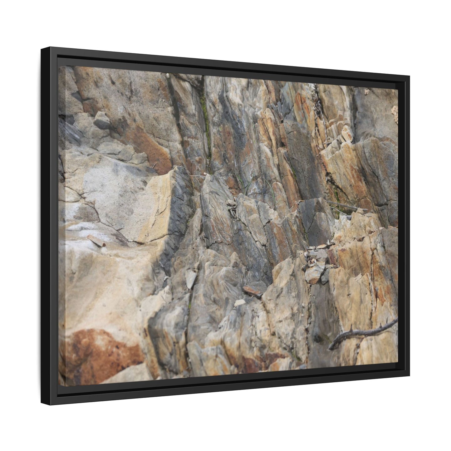 Stone's Silent Symphony - Unique Stretched Canvas Wall Art