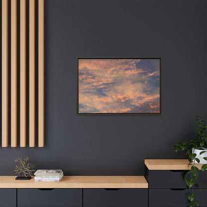Sunset's Ethereal Canvas - Unique Stretched Canvas Wall Art