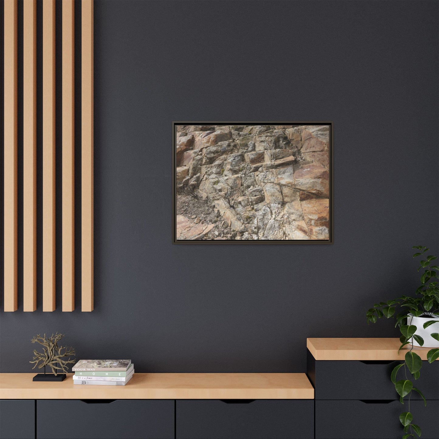 Stone's Silent Story - Unique Stretched Canvas Wall Art