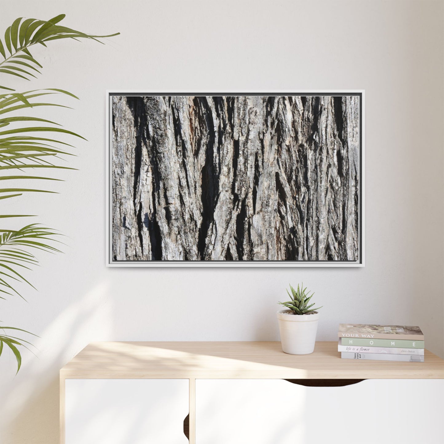 Bark Lines - Unique Stretched Canvas Wall Art