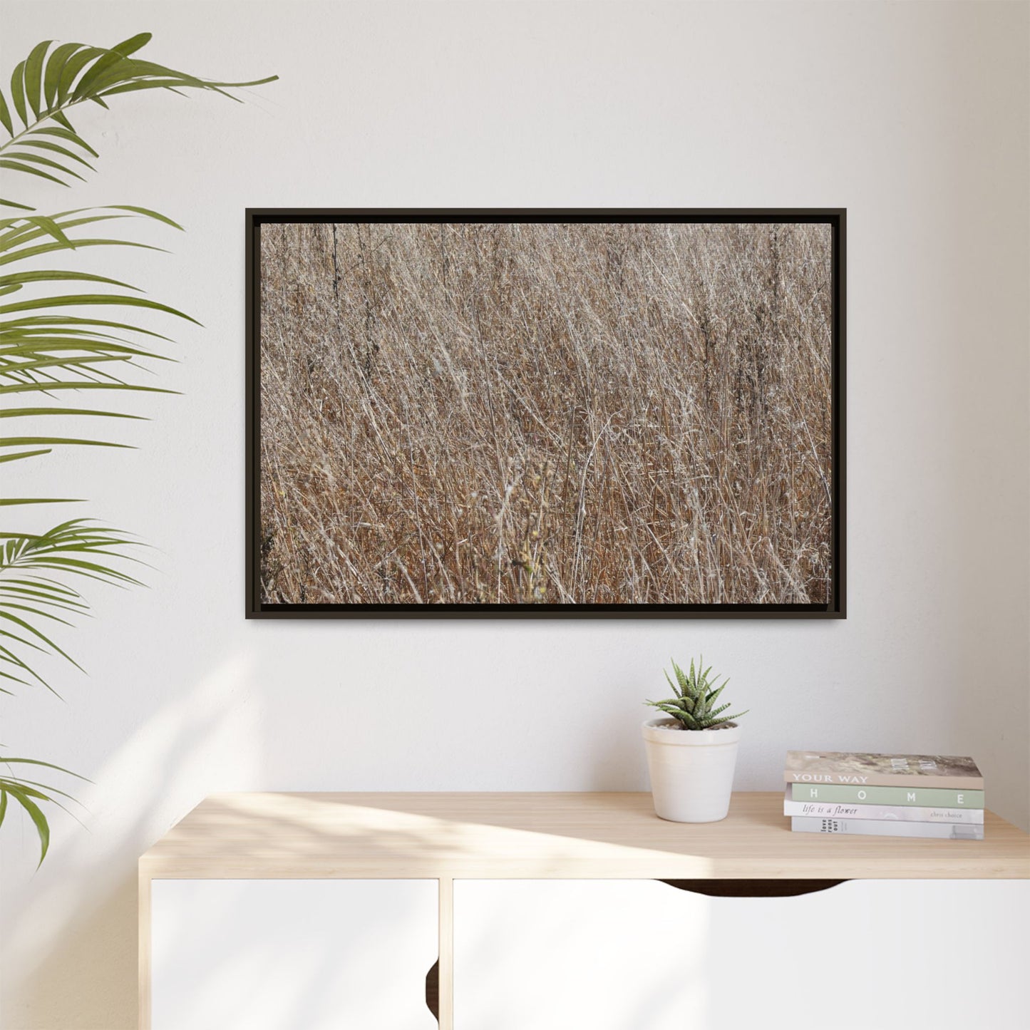 Dry Grass Symphony - Unique Stretched Canvas Wall Art - Art By Earth