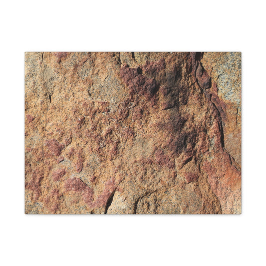 Lithic Veins of Ember - Unique Frameless Canvas Wall Art
