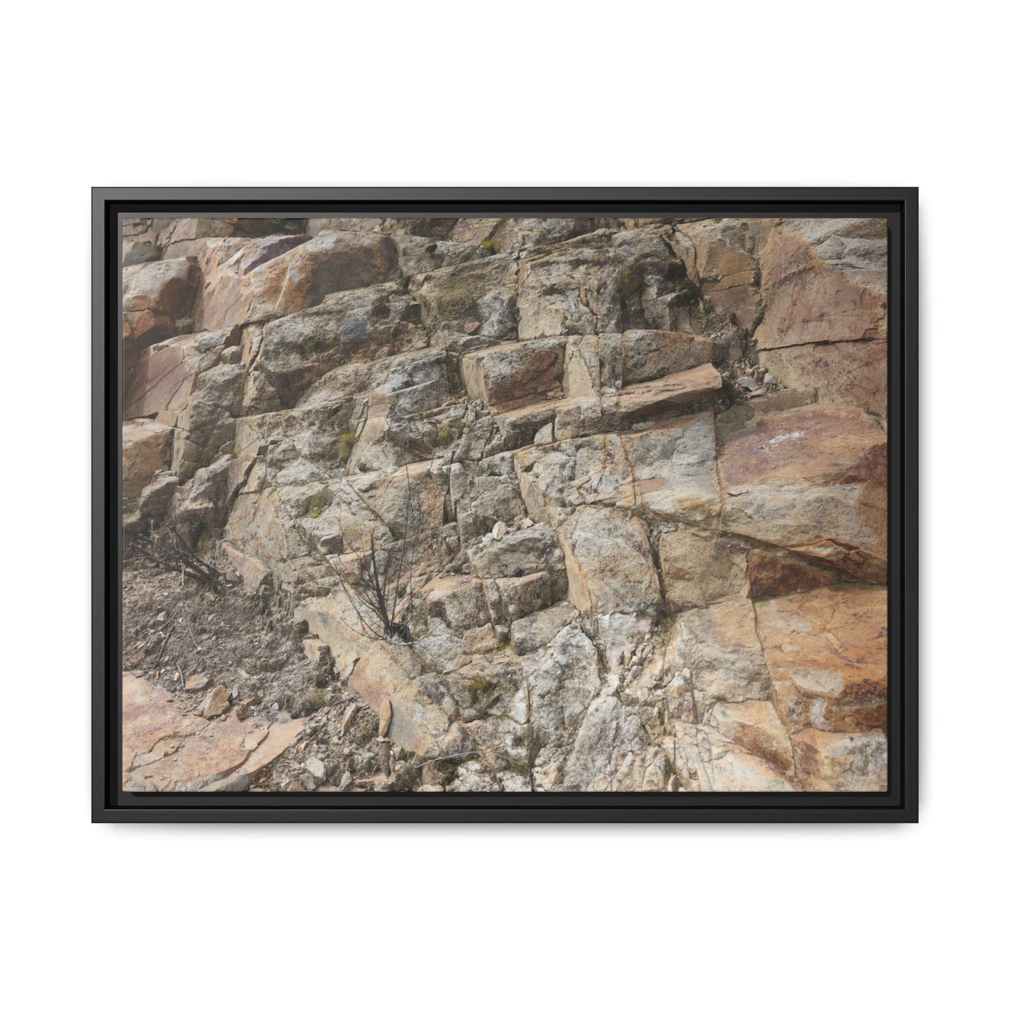 Stone's Silent Story - Unique Stretched Canvas Wall Art