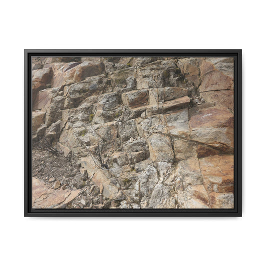 Stone's Silent Story - Unique Stretched Canvas Wall Art