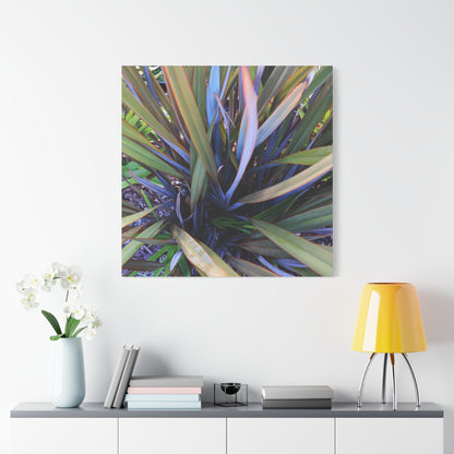Twisted Blades of Verdant Symphony - Unique Frameless Canvas Wall Art