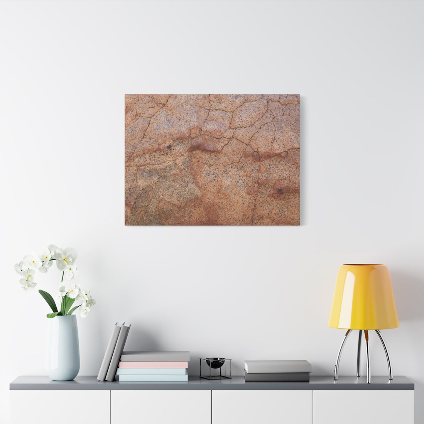 Cracked Earth's Whisper - Unique Frameless Canvas Wall Art
