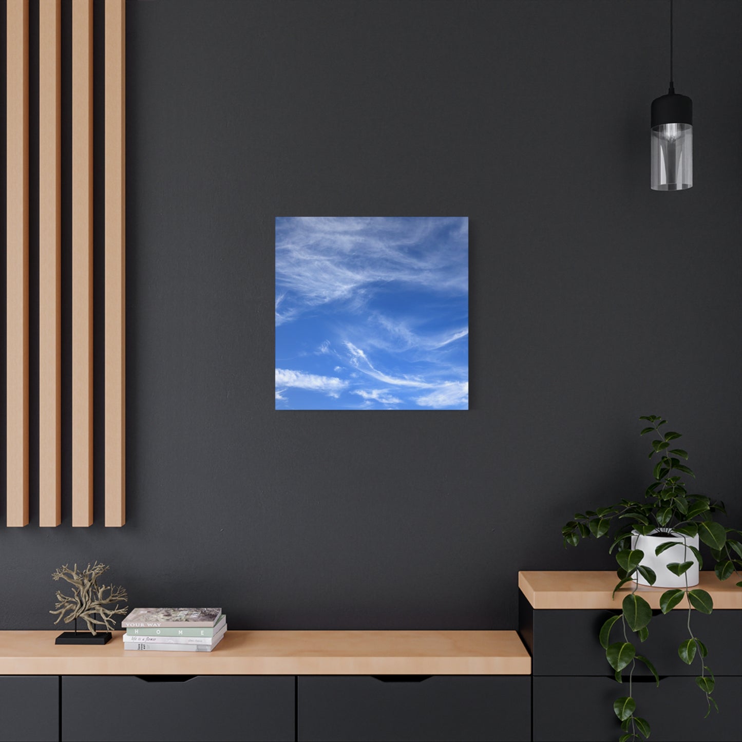 Sky's Ethereal Dance - Unique Frameless Canvas Wall Art