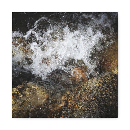 Stone and Surge - Unique Frameless Canvas Wall Art