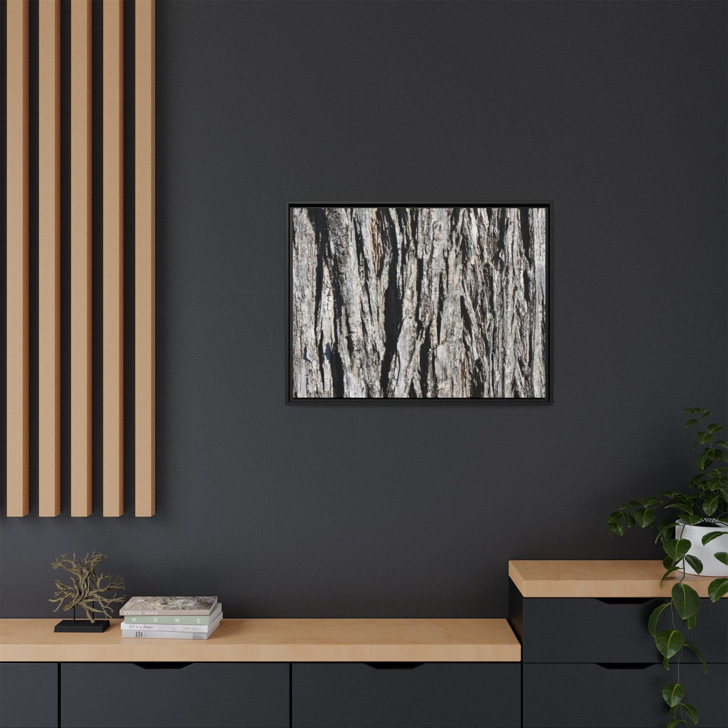 Bark Lines - Unique Stretched Canvas Wall Art