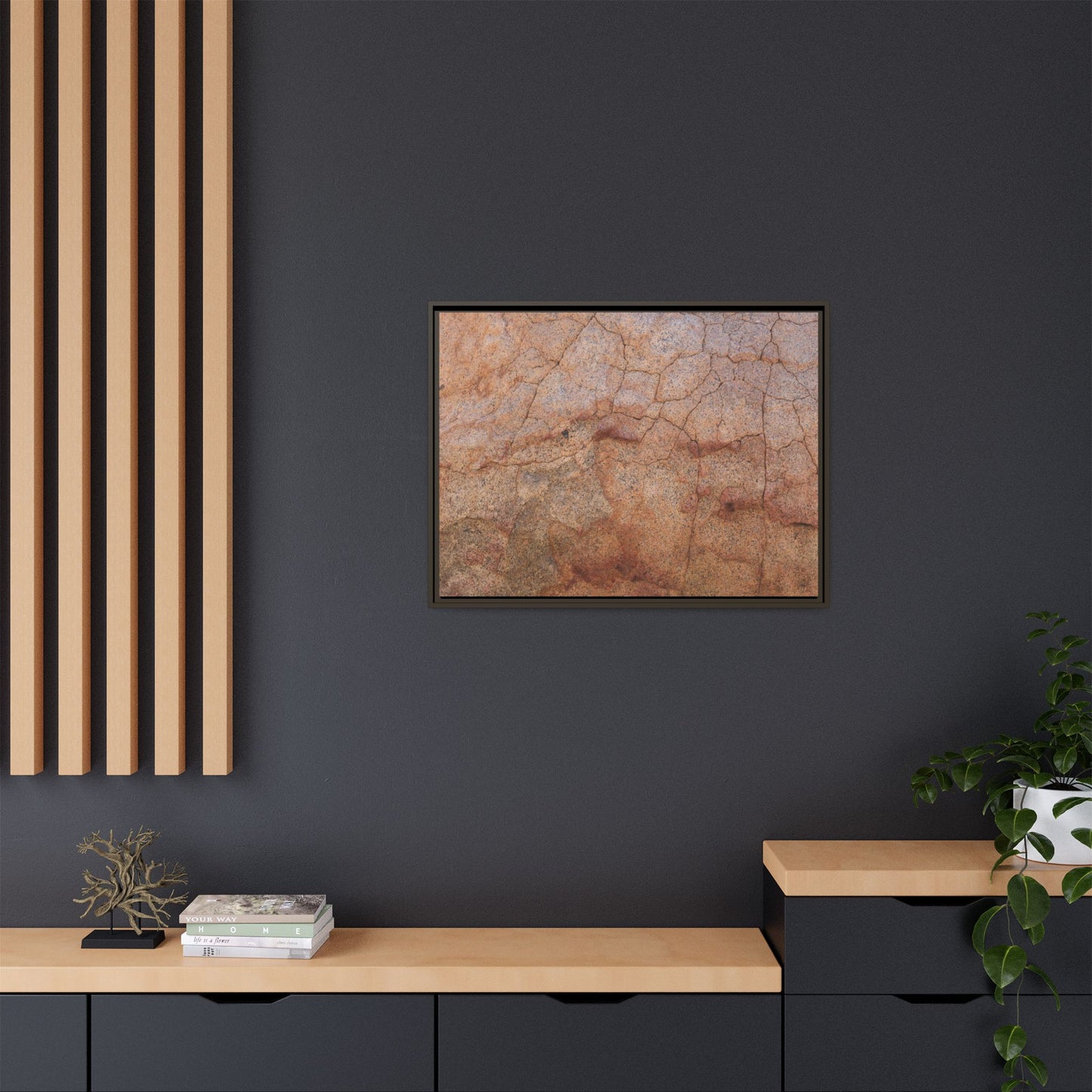 Russet Fissures - Unique Stretched Canvas Wall Art