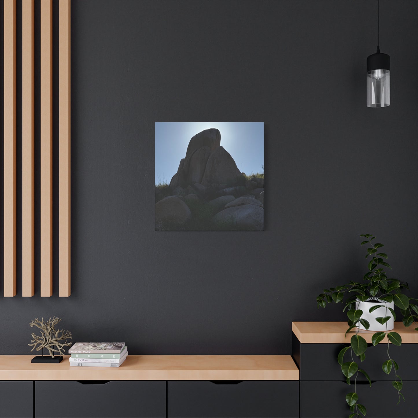 Rocks of Solitude - Unique Frameless Canvas Wall Art