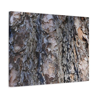 Bark's Rugged Symphony - Unique Frameless Canvas Wall Art