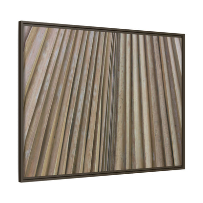 Wooden Whispers - Unique Stretched Canvas Wall Art