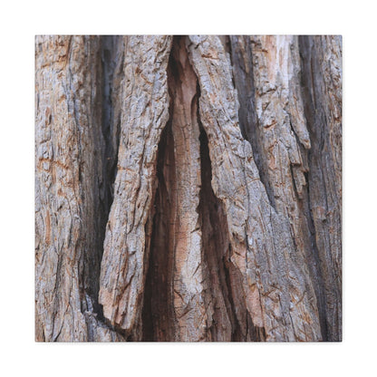 Fractured Skin of Time - Unique Frameless Canvas Wall Art