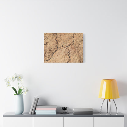 Cracked Earth's Lament - Unique Frameless Canvas Wall Art