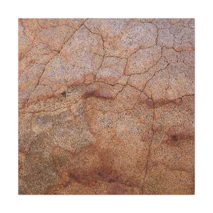Cracked Earth's Whisper - Unique Frameless Canvas Wall Art