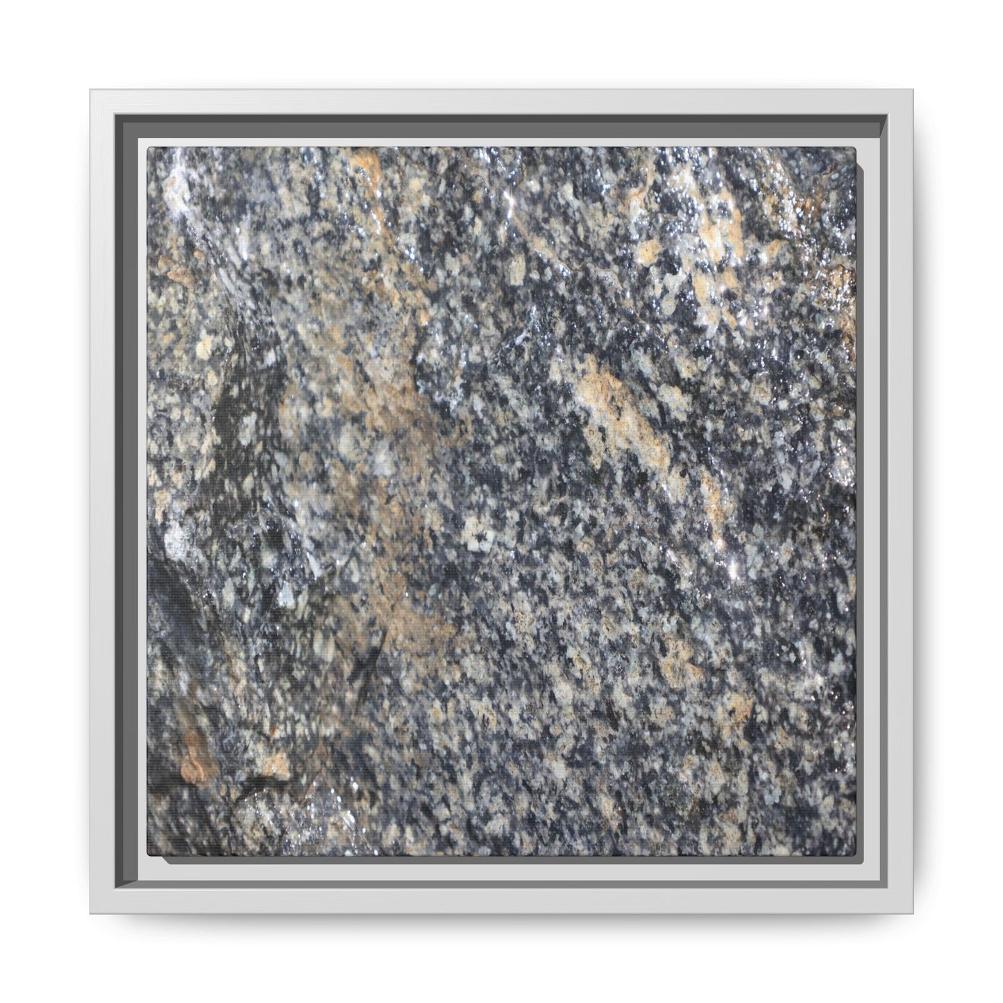 Crystalline Echoes - Unique Stretched Canvas Wall Art