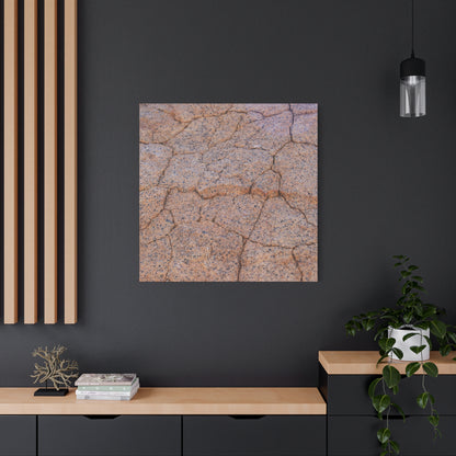 Cracked Earth's Whispers - Unique Frameless Canvas Wall Art