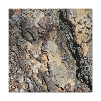 Tree Bark Symphony - Unique Frameless Canvas Wall Art