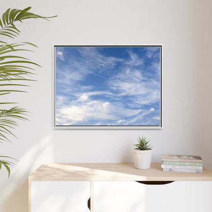 Ethereal Blue Tapestry - Unique Stretched Canvas Wall Art