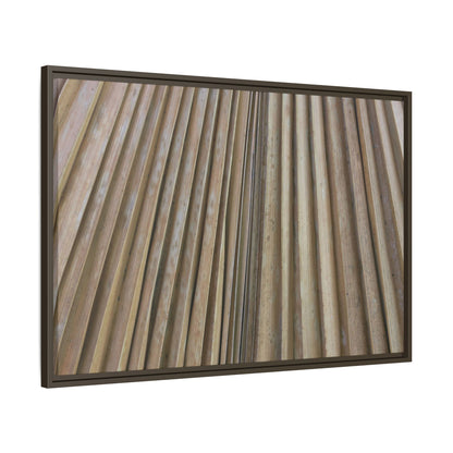 Wooden Whispers - Unique Stretched Canvas Wall Art