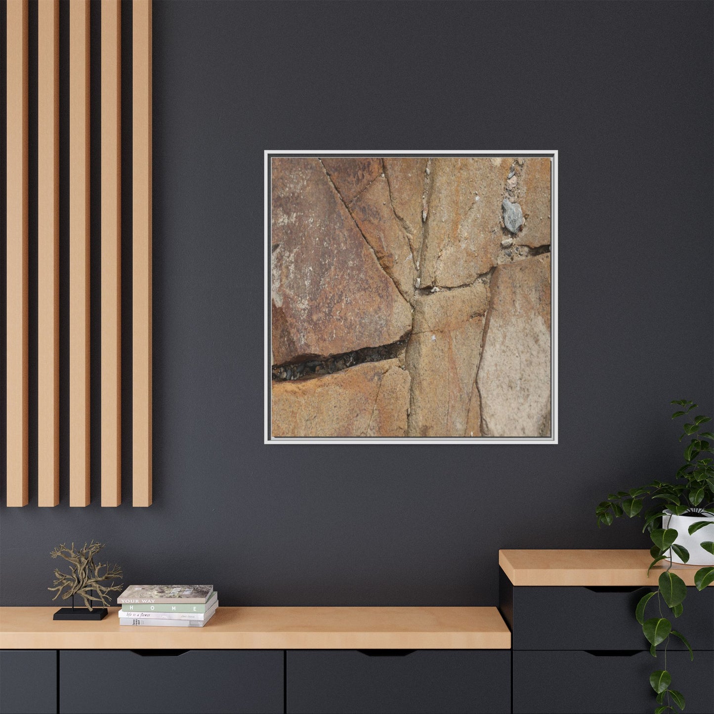 Rusty Crevices - Unique Stretched Canvas Wall Art
