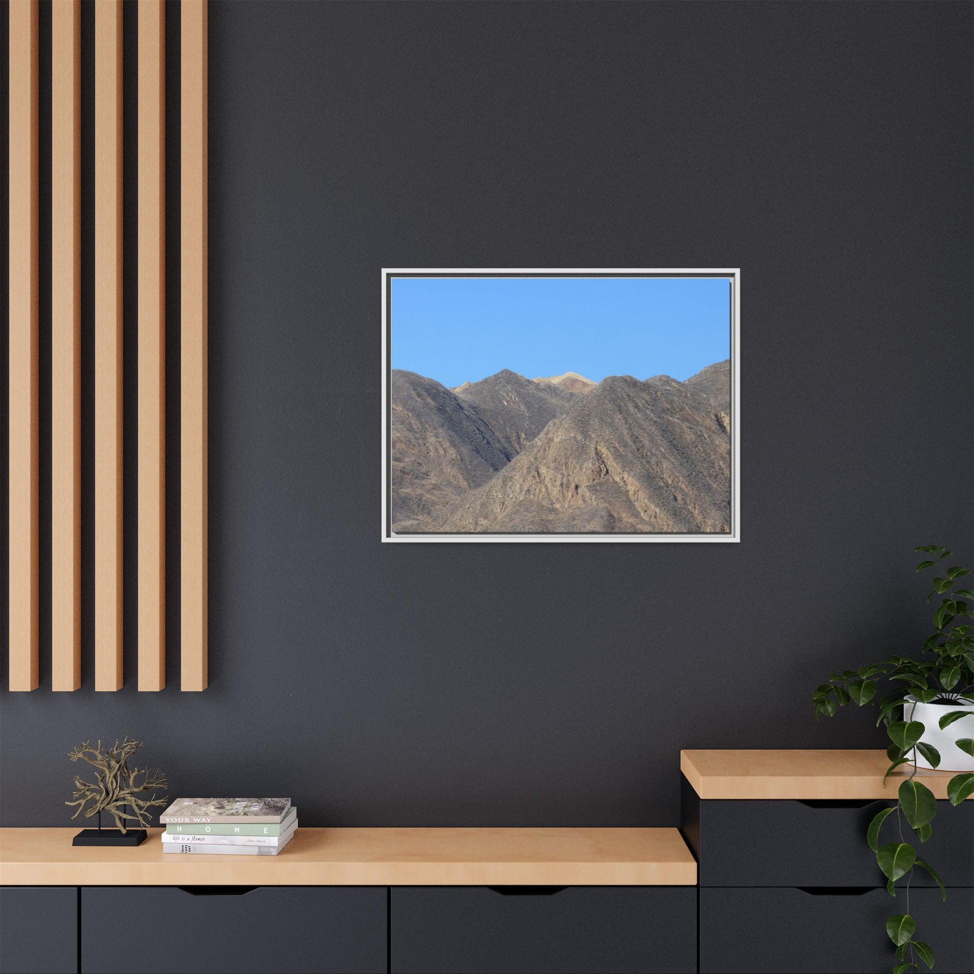 Echoes of Barren Peaks - Unique Stretched Canvas Wall Art - Art By Earth